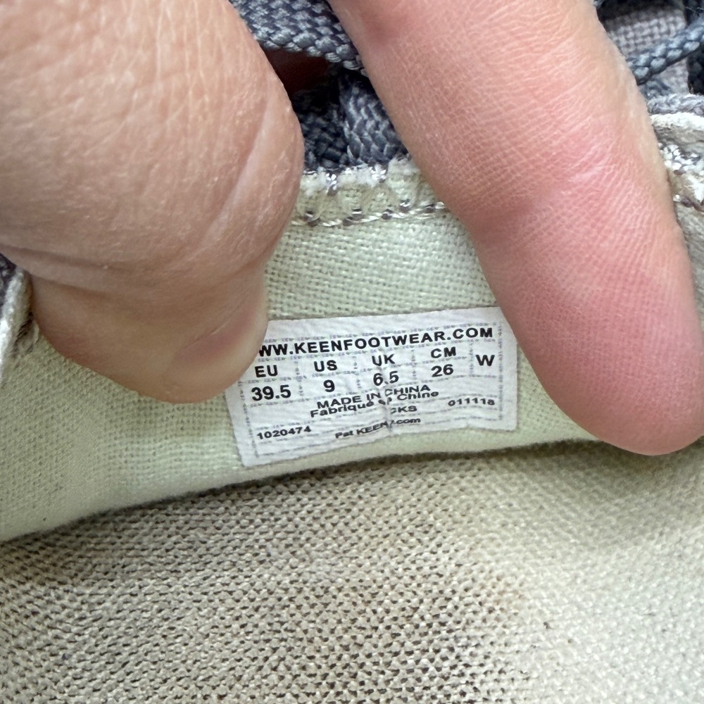 Keen Elsa III Gray Canvas Lace Up Sneakers Womens 9 Low Top Shoes 1020474 - Picture 8 of 10